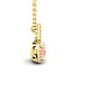 2 Carat Cushion Shape Morganite Necklace with Diamond Halo In 14 Karat Yellow Gold With 18 Inch Chain Image-2