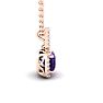 2 1/2 Carat Cushion Cut Amethyst and Halo Diamond Necklace In 14 Karat Rose Gold, 18 Inches Image-2