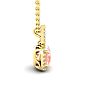 3-1/2 Carat Cushion Shape Morganite with Diamond Halo In 14 Karat Yellow Gold With 18 Inch Chain Image-2