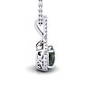 1-1/2 Carat Cushion Shape Mystic Topaz Necklace With Diamond Halo In 14 Karat White Gold, 18 Inches Image-2