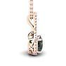 1-1/2 Carat Cushion Shape Mystic Topaz Necklace With Diamond Halo In 14 Karat Rose Gold, 18 Inches Image-2