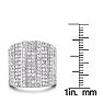2 Carat 14-Row Diamond Band Ring. UNBELIEVABLE MASSIVE RING.  NATURAL ROUGH CUT DIAMONDS. AMAZING FOR THE MONEY! DIAMOND ARE SEMI-ROUGH, REFLECT, NOT SHINE Image-3