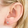 1/6ct SINGLE Bargain Diamond Stud Earrings In Platinum Image-2
