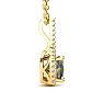 2 Carat Cushion Shape Mystic Topaz Necklace With Diamond Halo In 14 Karat Yellow Gold, 18 Inches Image-2