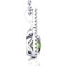 2-1/2 Carat Cushion Shape Mystic Topaz Necklace With Diamond Halo In 14 Karat White Gold, 18 Inches Image-3