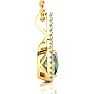 2-1/2 Carat Cushion Shape Mystic Topaz Necklace With Diamond Halo In 14 Karat Yellow Gold, 18 Inches Image-3