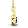 1-1/4 Carat Oval Shape Mystic Topaz Necklace With Diamond Halo 14 Karat Yellow Gold, 18 Inches Image-2