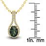 1-1/4 Carat Oval Shape Mystic Topaz Necklace With Diamond Halo 14 Karat Yellow Gold, 18 Inches Image-3