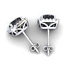 2 1/2 Carat Cushion Cut Mystic Topaz and Halo Diamond Stud Earrings In 14 Karat White Gold Image-4