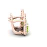 1 3/4 Carat Peridot and Halo Diamond Dangle Earrings In 14 Karat Rose Gold Image-3