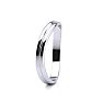 10K White Gold 3MM Comfort Fit Curved Double Wave Thumb Rings Image-2