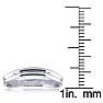 10K White Gold 3MM Comfort Fit Curved Double Wave Thumb Rings Image-5