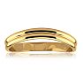 10K Yellow Gold 3MM Comfort Fit Curved Double Wave Thumb Rings Image-1