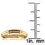 10K Yellow Gold 3MM Comfort Fit Curved Double Wave Thumb Rings Image-5