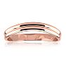 10K Rose Gold 3MM Comfort Fit Curved Double Wave Thumb Rings Image-1