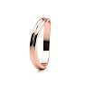 10K Rose Gold 3MM Comfort Fit Curved Double Wave Thumb Rings Image-2