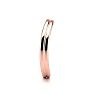 10K Rose Gold 3MM Comfort Fit Curved Double Wave Thumb Rings Image-4