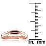 10K Rose Gold 3MM Comfort Fit Curved Double Wave Thumb Rings Image-5