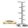10K Yellow Gold 1.5MM Comfort Fit Curved Double Wave Thumb Rings Image-5
