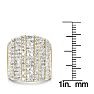 2 Carat 14-Row Diamond Band Ring In Yellow, NATURAL ROUGH CUT DIAMONDS. AMAZING FOR THE MONEY! DIAMOND ARE SEMI-ROUGH, REFLECT, NOT SHINE Image-5