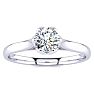 Round Engagement Rings, 1/2 Carat Diamond Solitaire Engagement Ring Crafted In 14 Karat White Gold Image-1