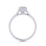 Round Engagement Rings, 1/2 Carat Diamond Solitaire Engagement Ring Crafted In 14 Karat White Gold Image-3