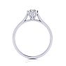 Round Engagement Rings, 1/2 Carat Diamond Solitaire Engagement Ring Crafted In 14 Karat White Gold Image-3