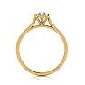 Round Engagement Rings, 1/2 Carat Diamond Solitaire Engagement Ring Crafted In 14 Karat Yellow Gold Image-3