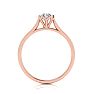 Round Engagement Rings, 1/2 Carat Diamond Solitaire Engagement Ring Crafted In 14 Karat Rose Gold Image-3