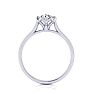 Round Engagement Rings, 3/4 Carat Diamond Solitaire Engagement Ring Crafted In 14 Karat White Gold Image-3