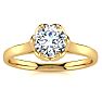 Round Engagement Rings, 3/4 Carat Diamond Solitaire Engagement Ring Crafted In 14 Karat Yellow Gold
 Image-1