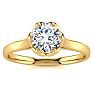 Round Engagement Rings, 3/4 Carat Diamond Solitaire Engagement Ring Crafted In 14 Karat Yellow Gold
 Image-1