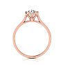 Round Engagement Rings, 3/4 Carat Diamond Solitaire Engagement Ring Crafted In 14 Karat Rose Gold Image-3
