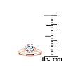 Round Engagement Rings, 3/4 Carat Diamond Solitaire Engagement Ring Crafted In 14 Karat Rose Gold Image-6