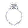 Round Engagement Rings, 1 Carat Diamond Solitaire Engagement Ring Crafted In 14 Karat White Gold Image-3
