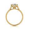 Round Engagement Rings, 1 Carat Diamond Solitaire Engagement Ring Crafted In 14 Karat Yellow Gold Image-3