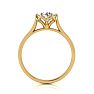 Round Engagement Rings, 1 Carat Diamond Solitaire Engagement Ring Crafted In 14 Karat Yellow Gold Image-3