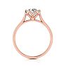Round Engagement Rings, 1 Carat Diamond Solitaire Engagement Ring Crafted In 14 Karat Rose Gold Image-3