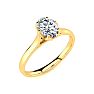 3/4 Carat Oval Shape Solitaire Engagement Ring In 14 Karat Yellow Gold Image-2