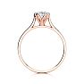 3/4 Carat Oval Shape Solitaire Engagement Ring In 14 Karat Rose Gold Image-3