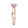3/4 Carat Oval Shape Solitaire Engagement Ring In 14 Karat Rose Gold Image-4