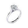 1 Carat Oval Shape Solitaire Engagement Ring In 14 Karat White Gold Image-2