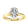 1 Carat Oval Shape Solitaire Engagement Ring In 14 Karat Yellow Gold Image-1