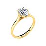 1 Carat Oval Shape Solitaire Engagement Ring In 14 Karat Yellow Gold Image-2
