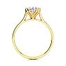 1 Carat Oval Shape Solitaire Engagement Ring In 14 Karat Yellow Gold Image-3