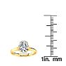 1 Carat Oval Shape Solitaire Engagement Ring In 14 Karat Yellow Gold Image-5