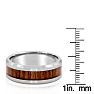 8MM Ethically Sourced Koa Wood and Tungsten Carbide Ring
 Image-3