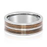 8MM Ethically Sourced Koa Wood and Tungsten Carbide Double Row Ring
 Image-1