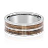 8MM Ethically Sourced Koa Wood and Tungsten Carbide Double Row Ring
 Image-1