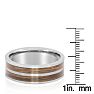 8MM Ethically Sourced Koa Wood and Tungsten Carbide Double Row Ring
 Image-3